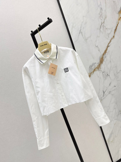 Miu 25fw embroidered shirt