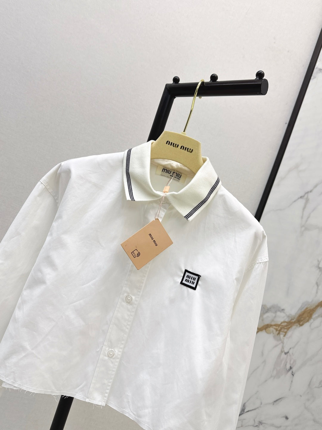 Miu 25fw embroidered shirt