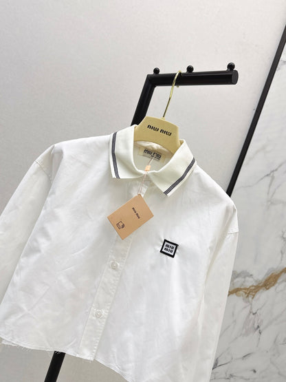 Miu 25fw embroidered shirt