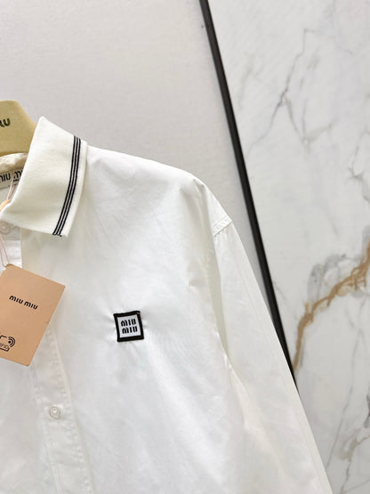 Miu 25fw embroidered shirt