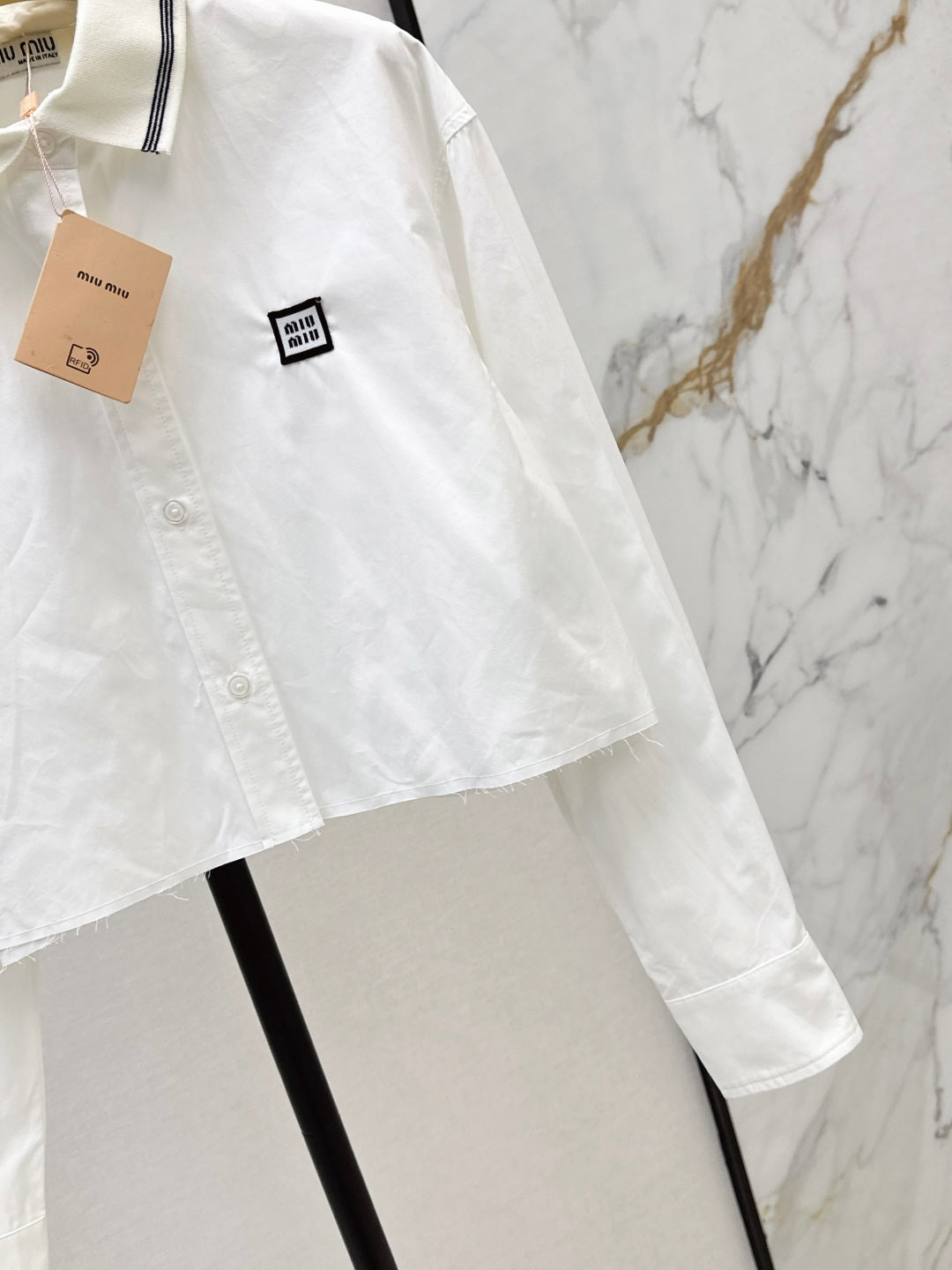 Miu 25fw embroidered shirt