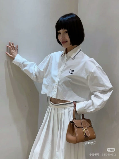 Miu 25fw embroidered shirt
