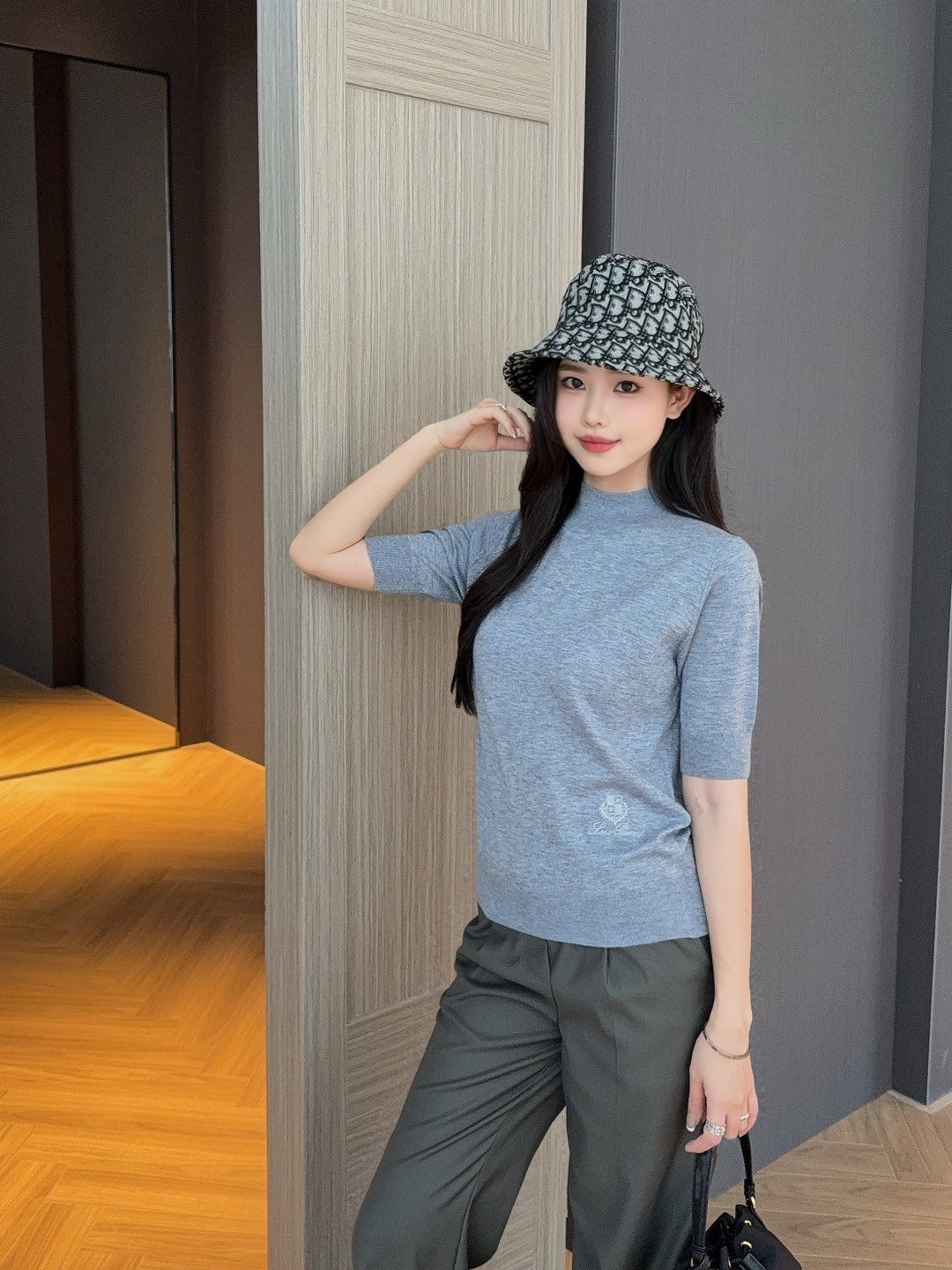 Loro 25fw knitted shirt