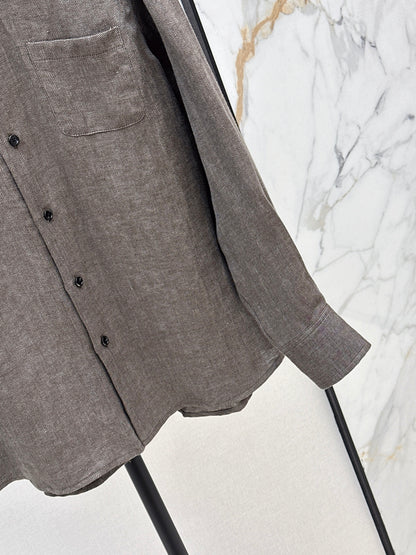 Loro 25fw linen shirt