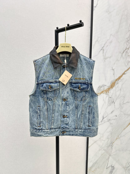Miu 25fw denim vest