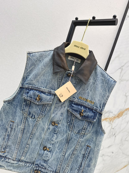 Miu 25fw denim vest