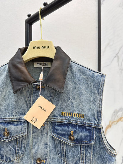 Miu 25fw denim vest