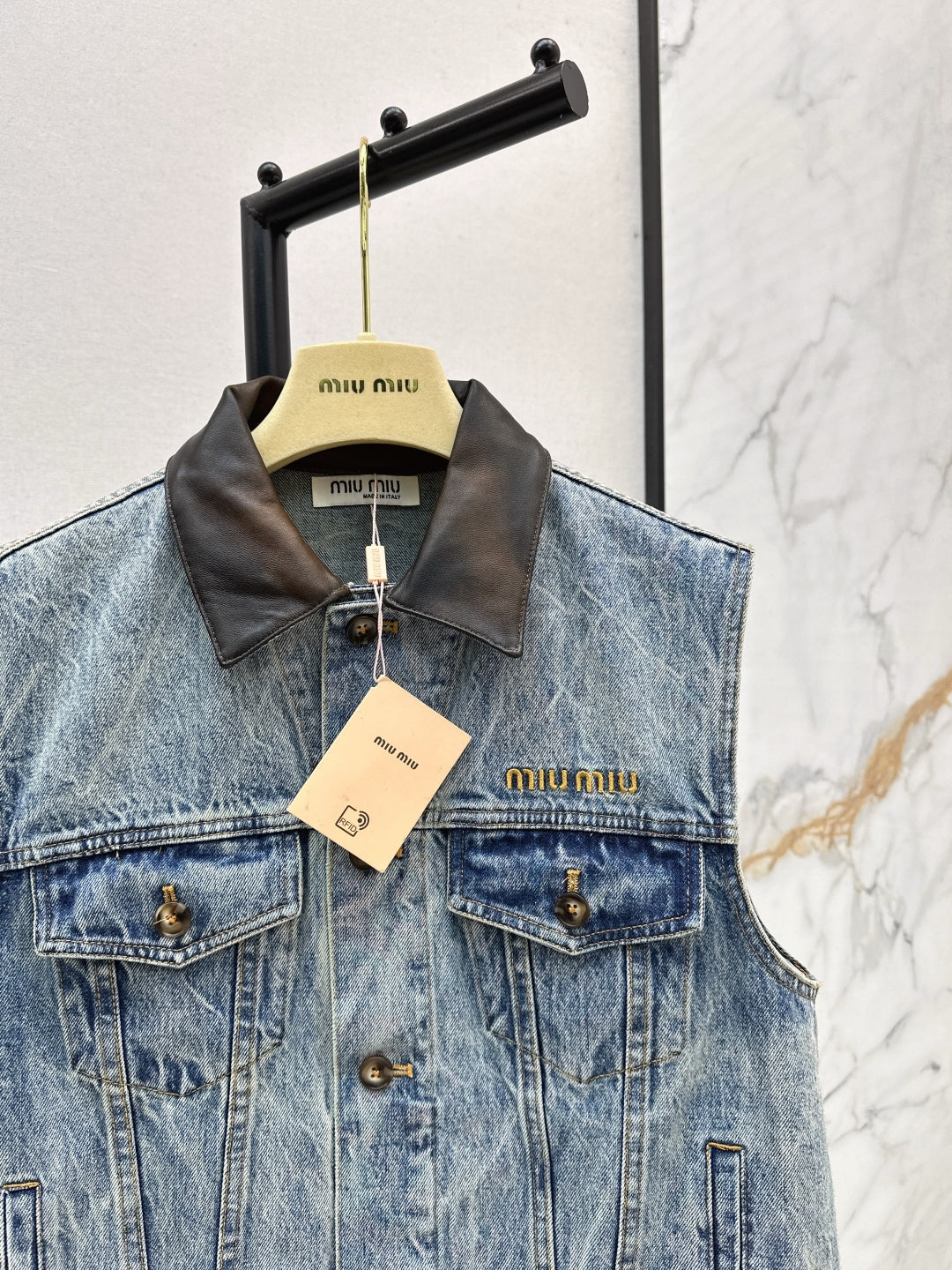 Miu 25fw denim vest