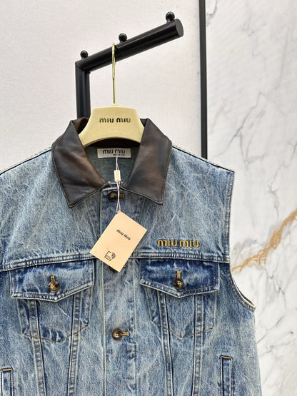 Miu 25fw denim vest