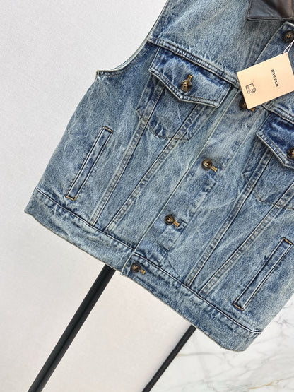 Miu 25fw denim vest