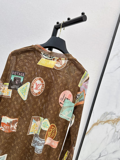 Louis 25fw printed shirt