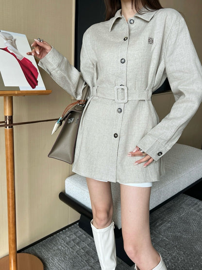 Loe 25fw linen coat