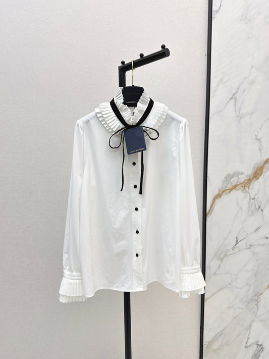 Louis 25fw ruffle shirt