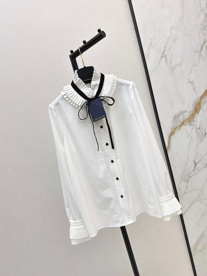 Louis 25fw ruffle shirt