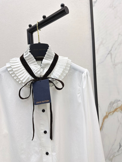 Louis 25fw ruffle shirt