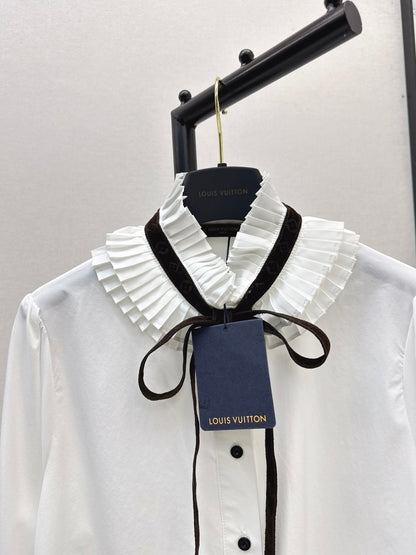 Louis 25fw ruffle shirt