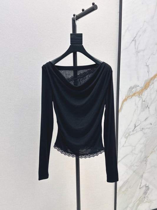 Miu 25fw off-shoulder shirt