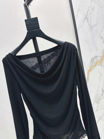 Miu 25fw off-shoulder shirt