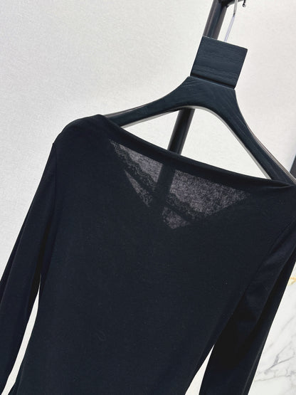 Miu 25fw off-shoulder shirt