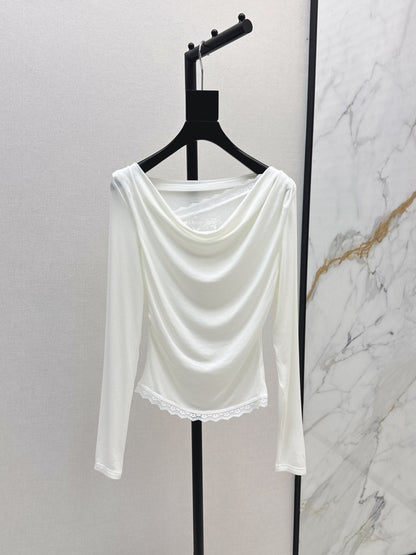 Miu 25fw off-shoulder shirt