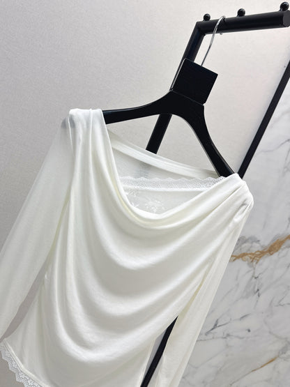 Miu 25fw off-shoulder shirt