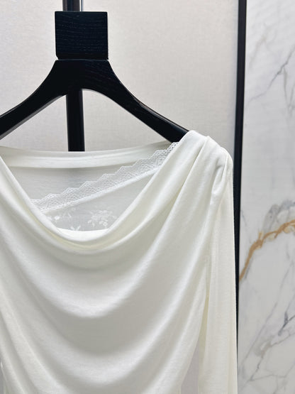 Miu 25fw off-shoulder shirt