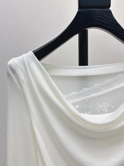 Miu 25fw off-shoulder shirt