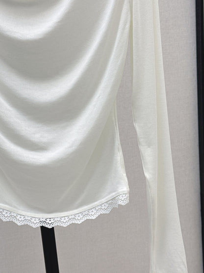 Miu 25fw off-shoulder shirt
