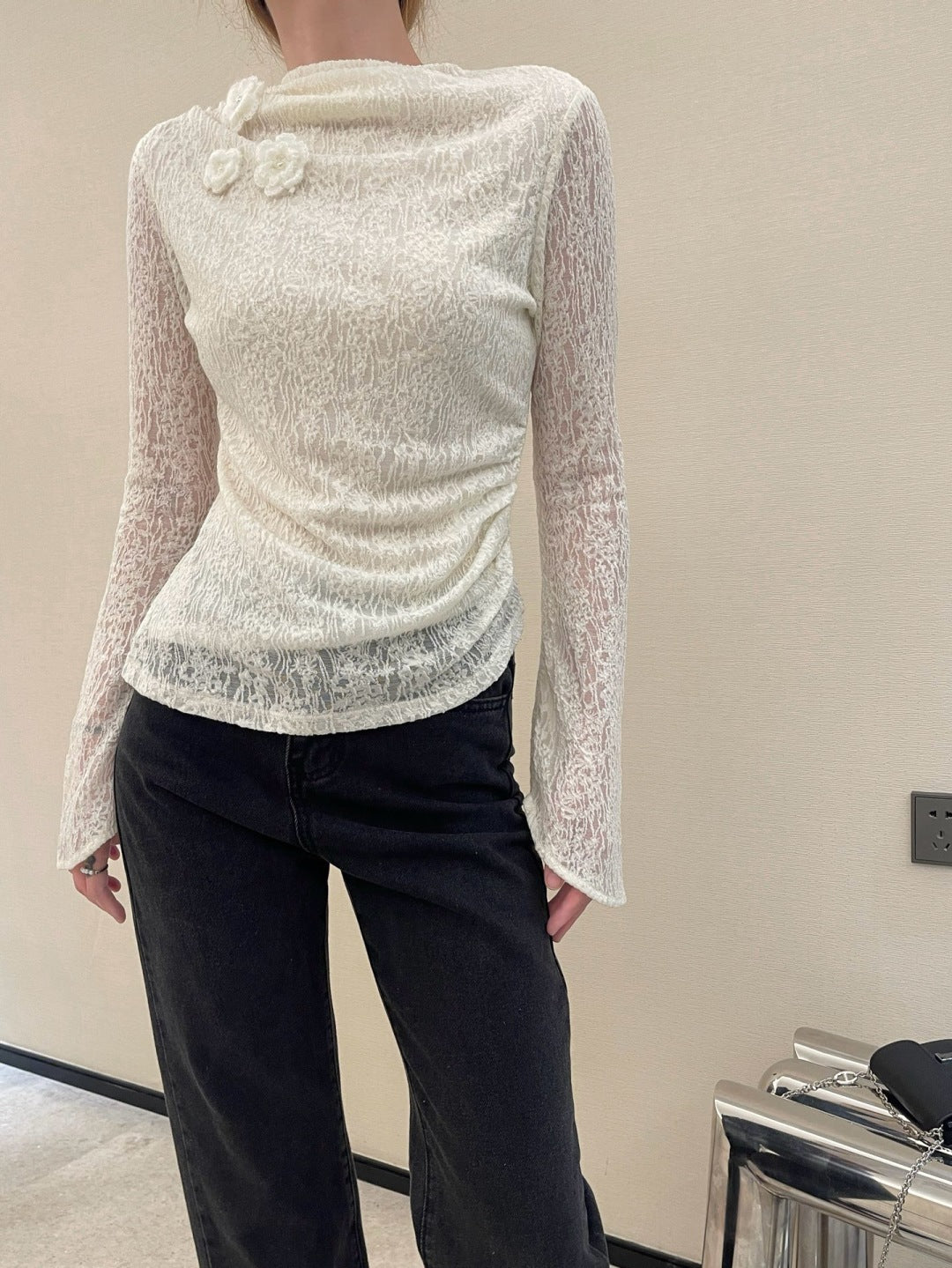 Valen 25fw lace shirt