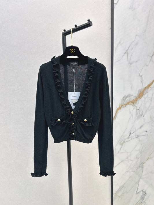 Chan 25fw ruffle cardigan