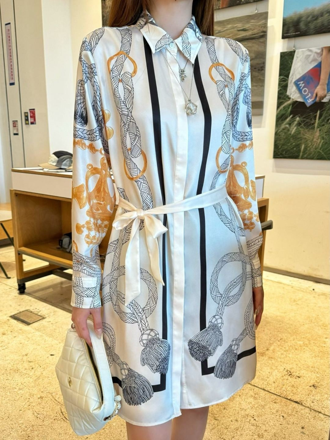 Herm 25fw printed dress