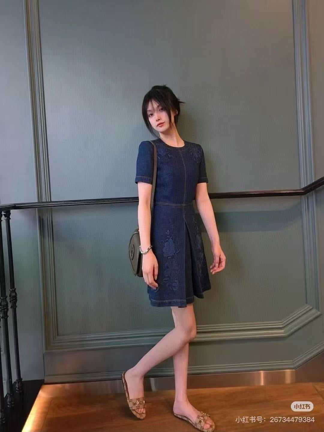 Guc 25fw denim dress