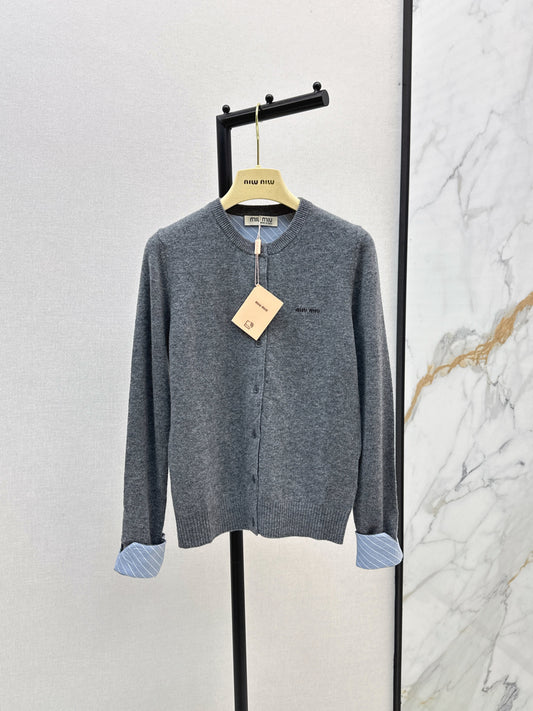 Miu 25fw knitted cardigan