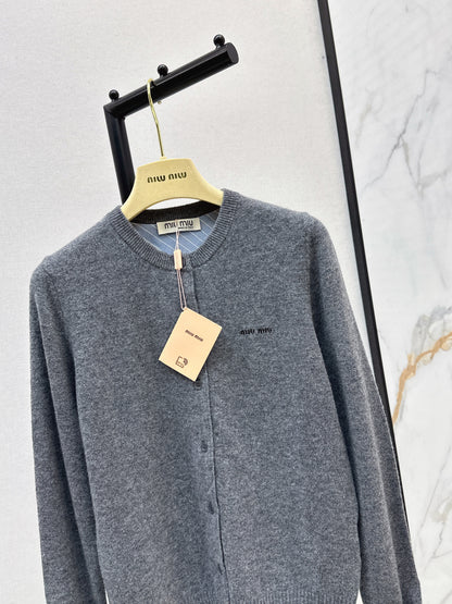 Miu 25fw knitted cardigan