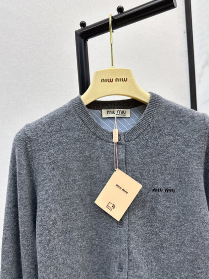Miu 25fw knitted cardigan
