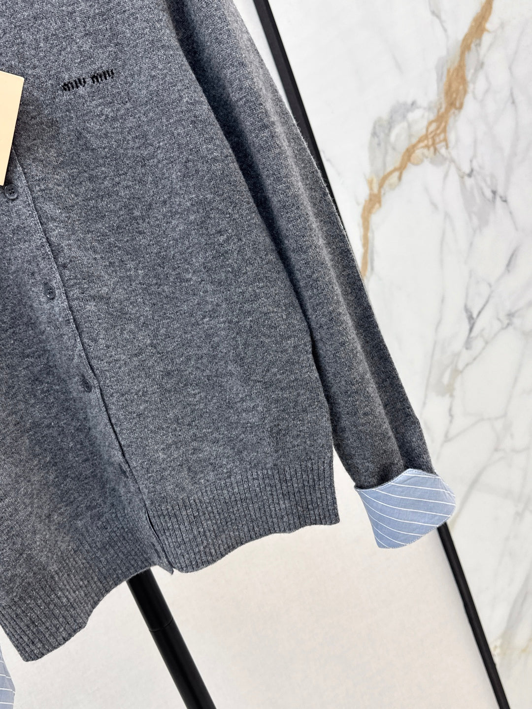 Miu 25fw knitted cardigan