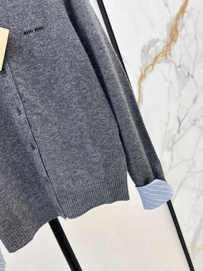 Miu 25fw knitted cardigan