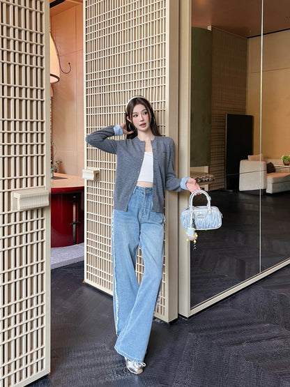 Miu 25fw knitted cardigan