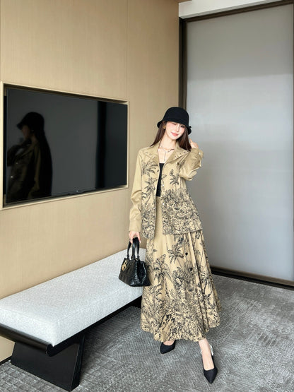 CD 25fw printed skirt