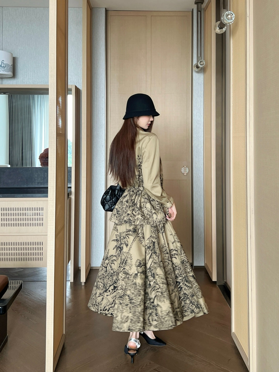 CD 25fw printed skirt