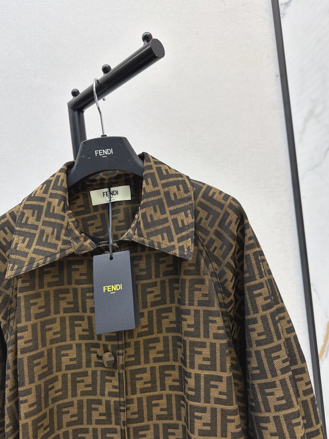 Fend 25fw jacquard trench coat