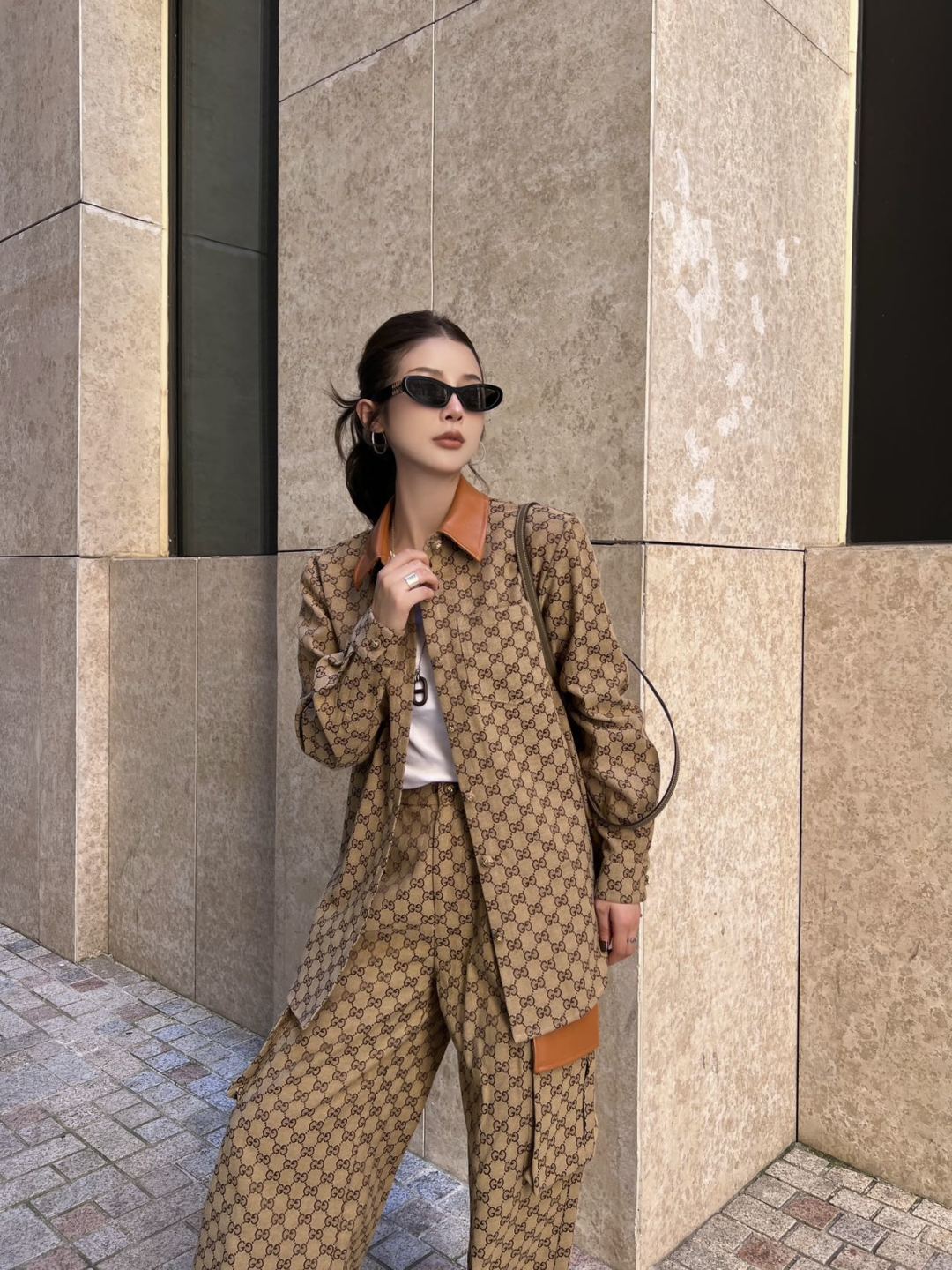 Guc 25fw jacquard shirt
