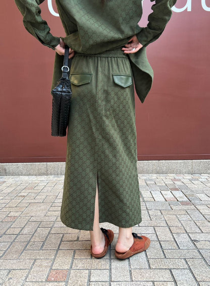 Guc 25fw jacquard skirt