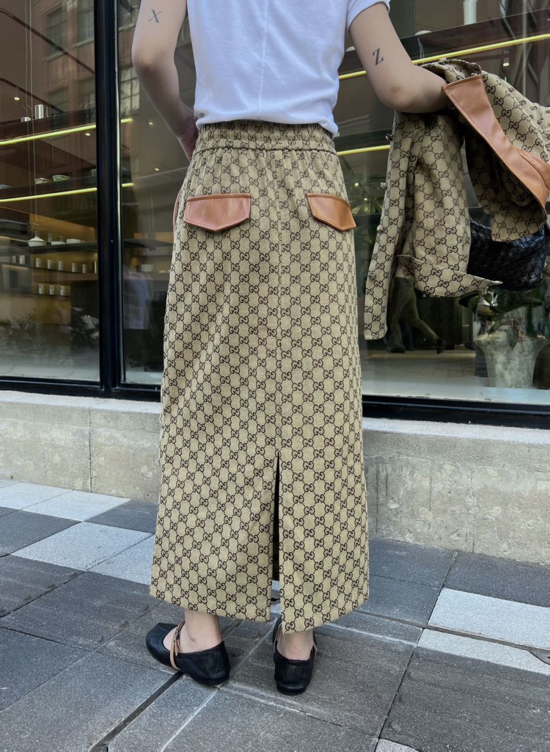 Guc 25fw jacquard skirt