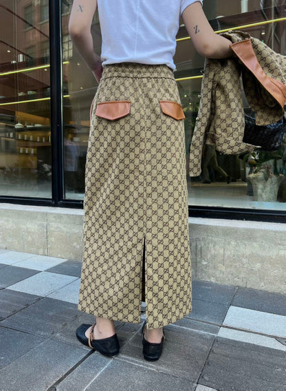 Guc 25fw jacquard skirt