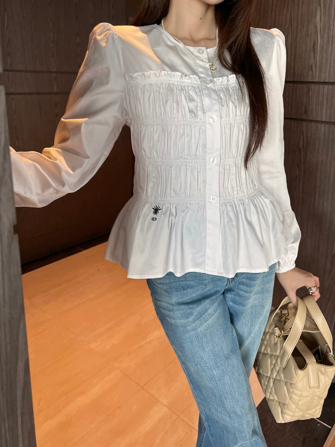 CD 25fw ruffle shirt