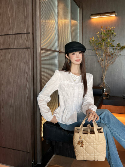 CD 25fw ruffle shirt