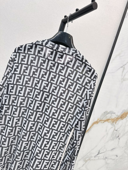 Fend 25fw printed shirt