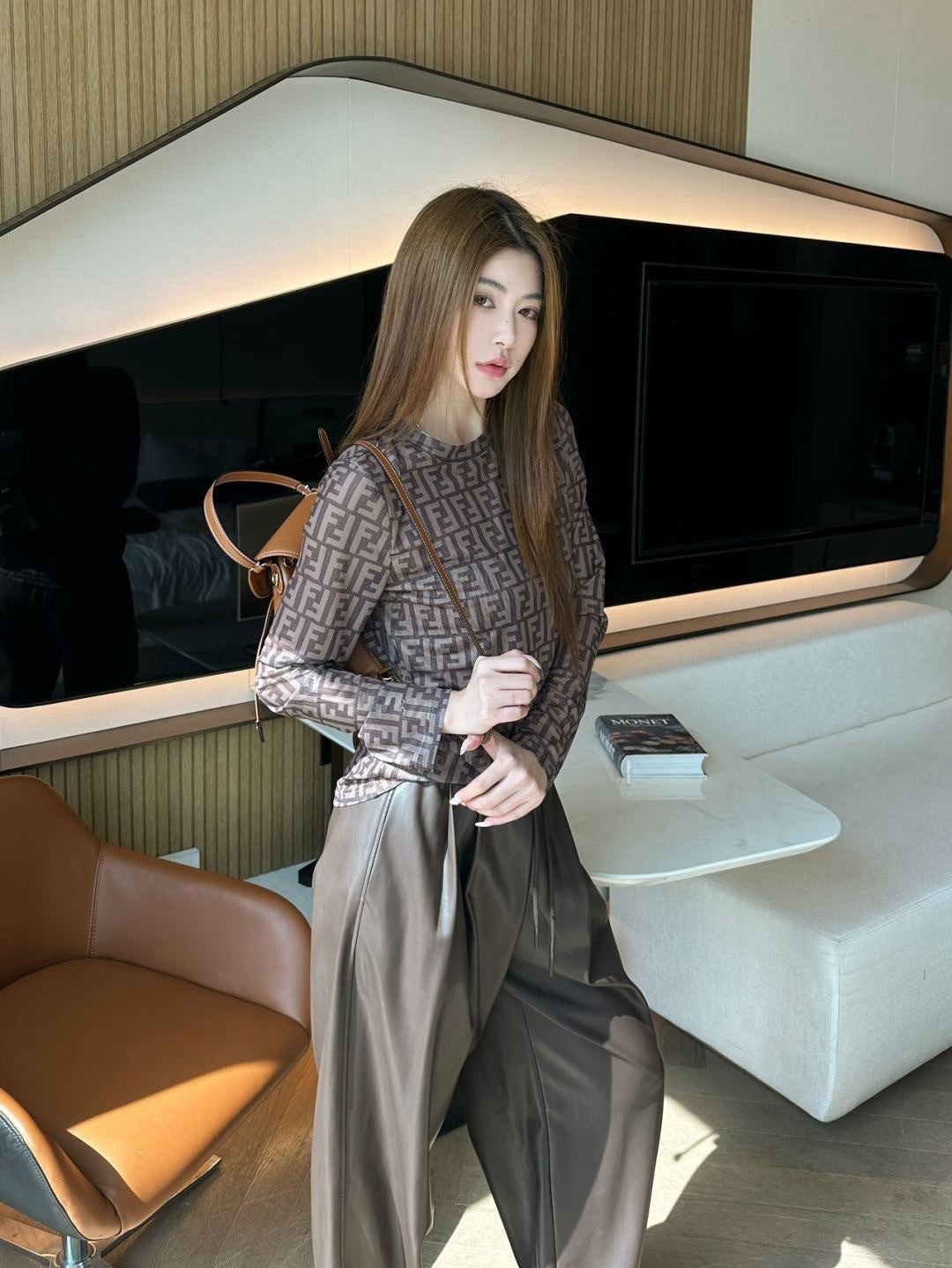 Fend 25fw printed shirt