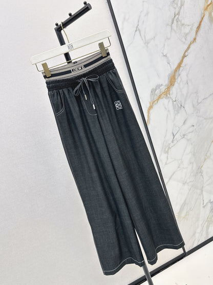Loe 25fw embroidered jeans